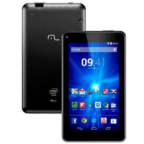 Tablet Multilaser M7-i Preto com Tela 7”, Memória 8GB, Dual Câmera, Wi-Fi, Bluetooth, Android 4.4 Kit Kat e Processador Intel® Atom Quad Core 1,8GHz