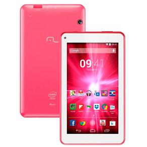 Tablet Multilaser M7-i Rosa com Tela 7”, Memória 8GB, Dual Câmera, Wi-Fi, Bluetooth, Android 4.4 Kit Kat e Processador Intel® Atom Quad Core 1,8GHz