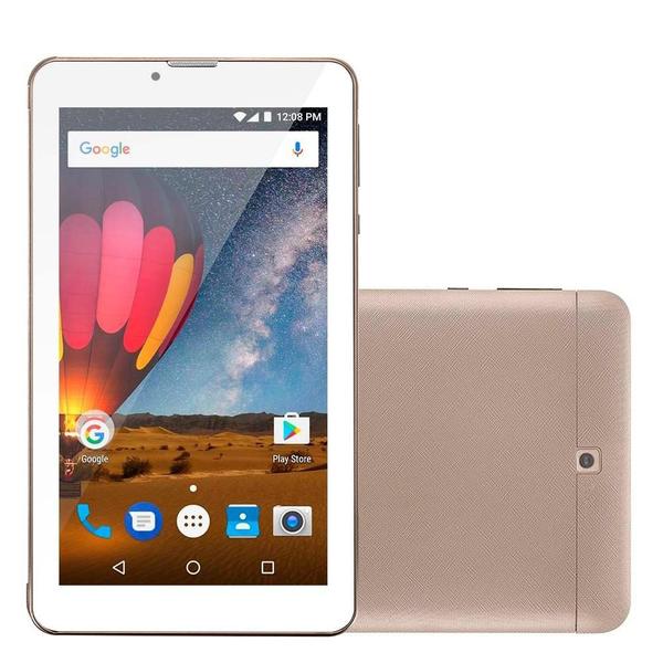 Tablet Multilaser M7 Plus NB272, 3G, 7", Quad Core, 1GB - Dourado