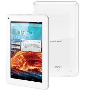 Tablet Multilaser M7 S Dual Core com Tela 7”, 8GB, Câmera Frontal 1.3MP, Wi-Fi, Suporte à Modem 3G e Android 4.2 - Branco