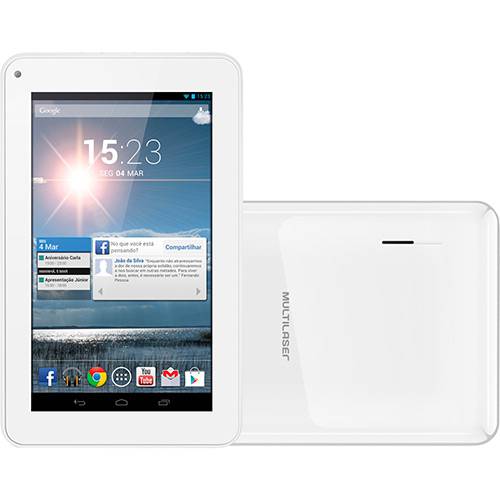 Tablet Multilaser M7-S NB117 8GB Wi-fi Tela 7" Android 4.2 Processador Dual-core 1.2 GHz - Branco