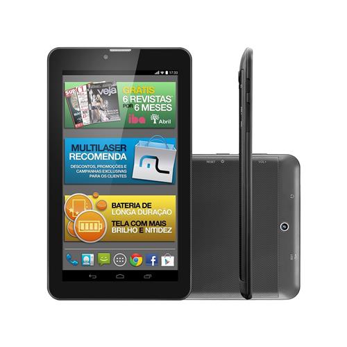 Tablet Multilaser M7i 7 Polegadas, Quad Core, 3G, Wi-Fi, GPS, Preto - NB244