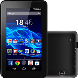 Tablet Multilaser M7S 8GB Wi-Fi 7" Android 4.4 Quad Core - Preto