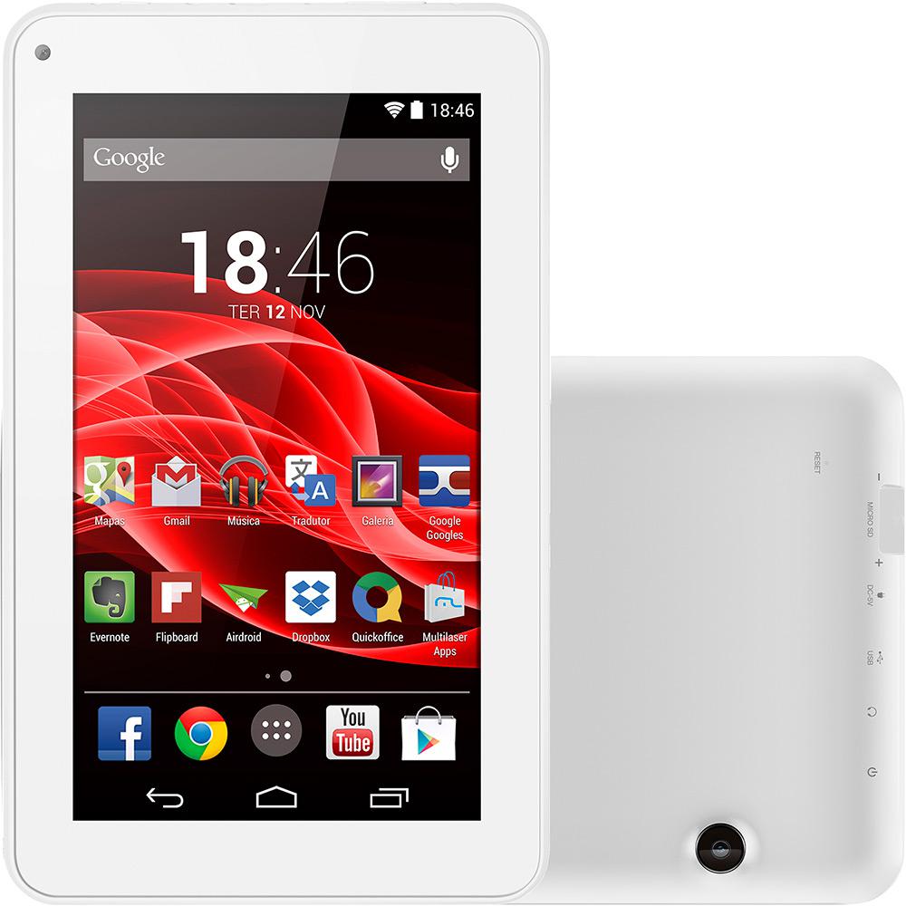 Tablet Multilaser M7S 8GB Wi-Fi Tela 7" Android 4.4 Quad Core - Branco