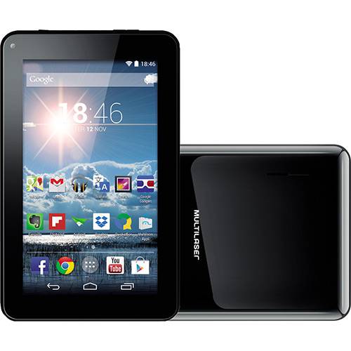 Tudo sobre 'Tablet Multilaser M7S Dual Core 8GB Wi-Fi 3G Tela 7" Android 4.2 - Preto + Capa e Teclado'