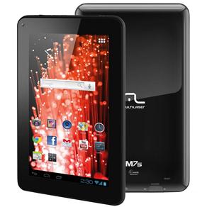 Tablet Multilaser M7s NB083 com Tela de 7", 4GB, Wi-Fi, Câmera, Suporte à Modem 3G e Android 4.1 - Preto
