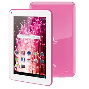Tablet Multilaser M7s NB085 com Tela de 7", 4GB, Wi-Fi, Câmera, Suporte à Modem 3G e Android 4.1 - Rosa