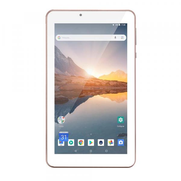 Tablet Multilaser M7S Plus 1GB 16GB Wi-Fi Bluetooth Quad Core 7 Pol. Câmera Frontal 1.3MP e Traseira 2.0MP Android 8.1 Rosa - NB300
