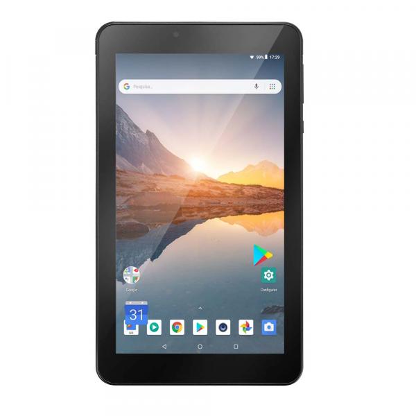 Tablet Multilaser M7S Plus Wi-Fi Bluetooth Quad Core 1GB 16GB 7 Pol. Câmera Frontal 1.3MP e Traseira 2.0MP Android 8.1 Preto - NB298