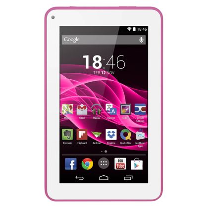 Tudo sobre 'Tablet Multilaser M7S Rosa Quad Core Android 4.4 Kit Kat Dual Câmera Wi-Fi Tela Capacitiva 7" Memória 8GB - NB186 NB186'
