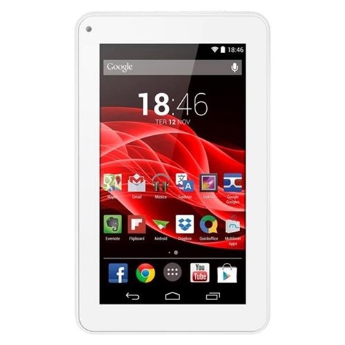 Tablet Multilaser M7s - Tela 7", Android 4.4, Quad Core 1.2GHz, Câmera, 8GB, Wi-Fi - NB185 Branco