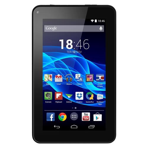 Tablet Multilaser M7s - Tela 7", Android 4.4, Quad Core 1.2GHz, Câmera, 8GB, Wi-Fi,Preto - NB184