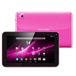 Tablet Multilaser M9 NB150 com Tela 9”, 8GB, 2 Câmeras, Wi-Fi, Suporte à Modem 3G, Android 4.4 e Processador Dual Core - Rosa