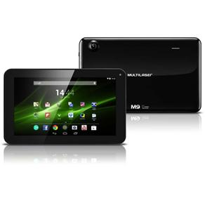 Tablet Multilaser M9 Preto com Super Tela 9”, Memória 8GB, Dual Câmera, Wi-Fi, Android 4.4 Kit Kat e Processador Quad Core