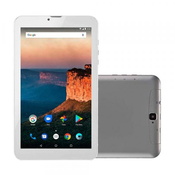 Tablet Multilaser M9, Tela 9", 3G+WiFi, Android 7.0, 2MP, 8GB - Prata
