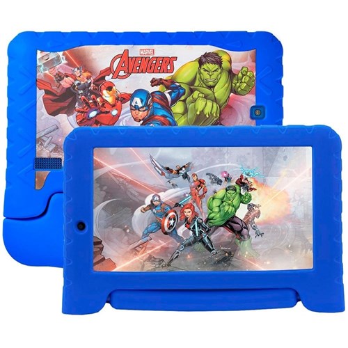 Tablet Multilaser Marvel Vingadores Nb280, 7', Android 7.0, 2Mp, 8Gb - Azul