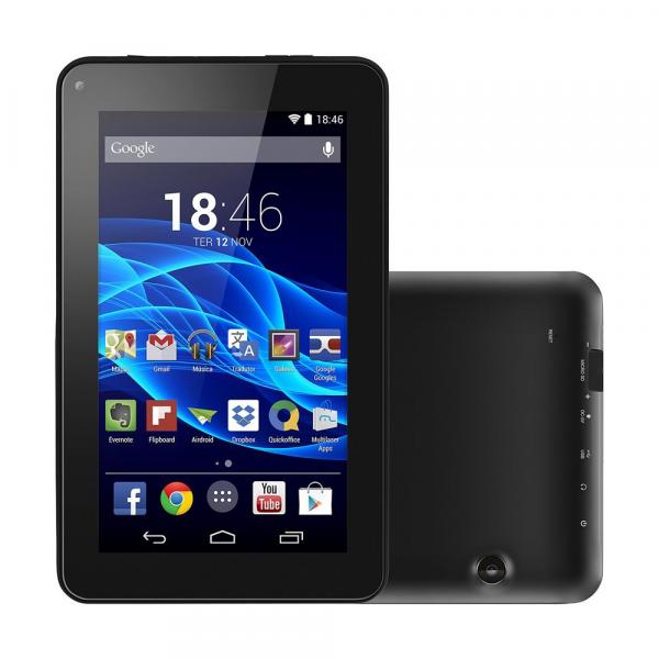 Tablet Multilaser ML Supra Preto Tela 7 Quad Core Android 4.4 Wi-Fi 7 HD 8GB