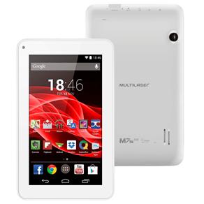 Tablet Multilaser ML Supra Quad Core com Tela 7”, 8GB, Wi-Fi, Android 4.4, Suporte à Modem 3G e Processador Quad Core - Branco