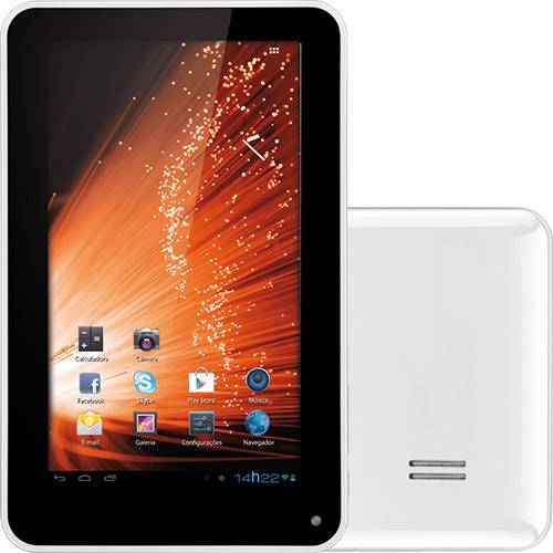 Tudo sobre 'Tablet Multilaser NB044 com Android 4.1 Wi-Fi Tela 7" Touchscreen Branco e Memória Interna 4GB'
