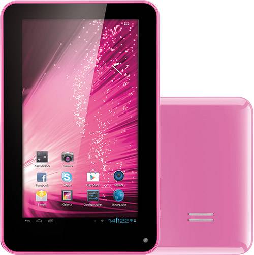 Tudo sobre 'Tablet Multilaser NB045 com Android 4.1 Wi-Fi Tela 7" Touchscreen Rosa e Memória Interna 4GB'