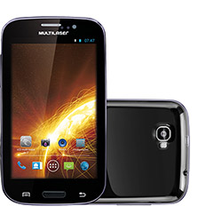 Tablet Multilaser NB049 com Android 4.1 Wi-Fi e 3G Tela 5" Touchscreen Preto e Memória Interna 4GB