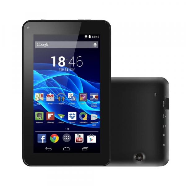 Tablet Multilaser Preto M7S Tela 7 Dual Câmera Quad Core Wi-Fi 8Gb Android