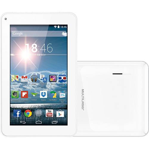 Tablet Multilaser Supra 8GB Wi-Fi Tela 7" Android 4.4 - Branco