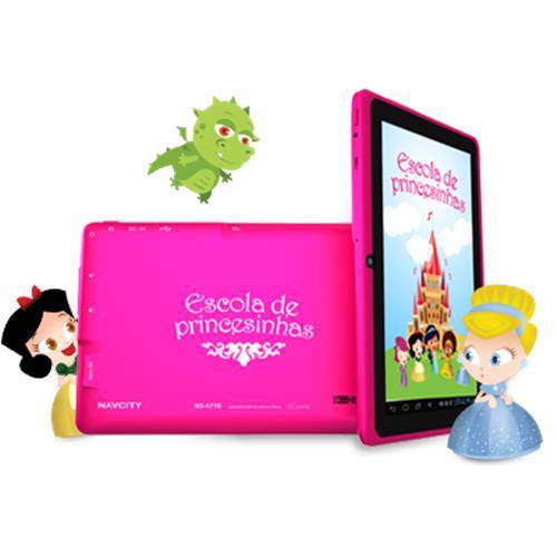 Tablet Navcity 7", Dual Core, Android 4.2, Wi-Fi, 512mb de Memória, Princesinha - Nt1711