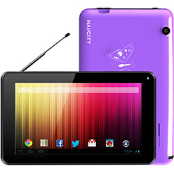 Tablet Navcity NT2740R com Android 4.0 Wi-Fi Tela 7" Touchscreen Roxo e Memória Interna