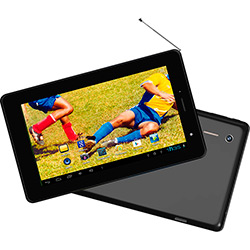 Tablet Phaser com TV Digital/Analógica 4GB Wi-fi Tela 7" Android 4.0 Processador Cortex A8 1.0 GHz + Cartão de Memória de 8GB - Preto