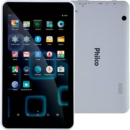 Tablet Philco PH70B 8GB Wi-Fi Tela 7" Android 5.1 Processador Quad-Core Cortex A7 - 1.2Ghz - Branco