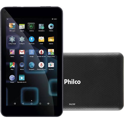Tudo sobre 'Tablet Philco Ph7pp 8gb Wi-fi Tela 7" Android 5.1 Processador Quad-core Rk3126 - 1.2ghz - Preto'