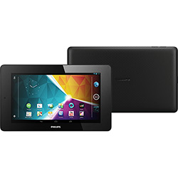 Tablet Philips PI2010B1X/78 4GB Wi-Fi Tela TFT 7" Android 4.2 Processador Dual Core de 1,2 GHz - Preto