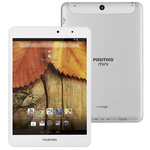 Tablet Positivo Mini com Tela HD IPS de 7,85”, 8GB, Câmera 2MP, Wi-Fi, Bluetooth 4.0, Saída Mini HDMI, Android 4.2 e Processador Quad-Core 1.6GHz