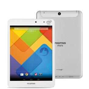 Tablet Positivo Mini Quad Branco com Tela IPS de 7,85”, 8GB, Câmera 5MP, Wi-Fi, Bluetooth, Android 4.2 e Processador Intel Atom Quad-Core 1.8GHz