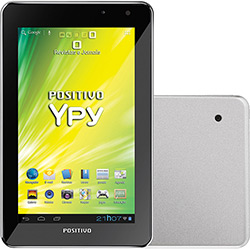 Tablet Positivo YPY 07STB com Android 4.0 Wi-Fi Tela 7" TouchScreen Cinza e Memória Interna 16GB