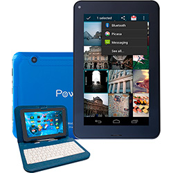 Tablet Powerfast TCTB-7106DC3GPLUS com Android 4.0 Tela de 7" Wi-Fi e 3G 4GB + Capa com Teclado Incorporado