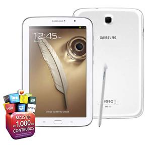 Tablet Samsung Galaxy Note 8.0 com Tela 8", 16GB, Processador Quad Core de 1.6 GHz , Câmera 5MP, Wi-Fi, GPS, S-Pen e Android 4.1 - Branco