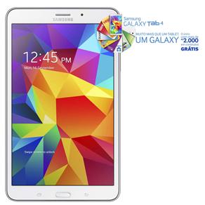 Tablet Samsung Galaxy Tab 4 com Tela 8” T331N, 3G, 16GB, Processador Quad Core 1.2 Ghz, Câmera 3MP, Wi-Fi, GPS e Android 4.4 - Branco
