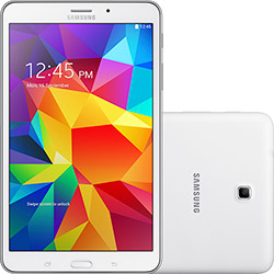 Tablet Samsung Galaxy Tab 4 T331 16GB Wi-fi + 3G Tela TFT HD 8" Android 4.4 Processador Qualcomm Quad-core 1.2 GHz - Branco