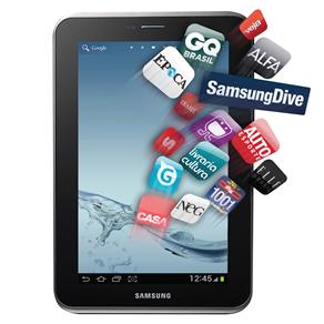 Tablet Samsung Galaxy Tab 2 7.0 P3110 com Tela 7,0”, Processador Dual Core 1.0 GHz, 16GB, Câmera 3.2MP, Wi-Fi, GPS, Bluetooth e Android 4.0