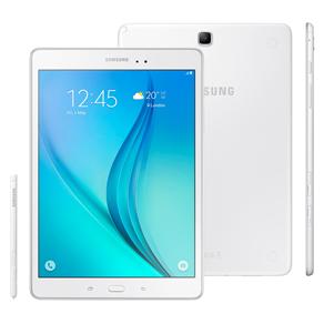 Tablet Samsung Galaxy Tab a 4G SM-P555M com S Pen, Tela 9.7”, 16GB, Câmera 5MP, GPS, Android 5.0, Processador Quad Core 1.2 Ghz – Branco