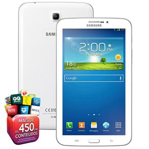 Tablet Samsung Galaxy Tab 3 Branco com Tela 7” SM-T2110 3G com 8GB, Processador Dual Core de 1.2GHz, Câmera 3MP, Wi-Fi, AGPS e Android 4.1 – Tim - Tab