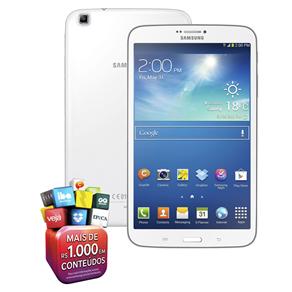 Tablet Samsung Galaxy Tab 3 com Tela 8” GT-T3110 3G com 16GB, Processador Dual Core de 1.5GHz, Câmera 5MP, Wi-Fi, AGPS e Android 4.2 – Branco