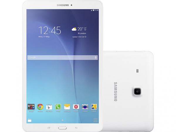 Tablet Samsung Galaxy Tab E, 8GB, Wi-Fi, Tela 9.6", Android 4.4, Quad Core Branco