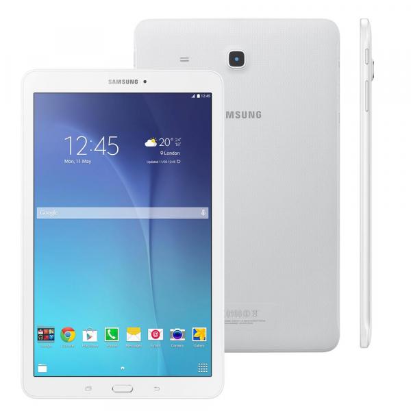 Tablet Samsung Galaxy Tab e 9.6 3G SM-T561 com Tela 9.6, 8GB, Câmera 5MP, GPS, Android 4.4, Processador Quad Core 1.3 Ghz - Branco