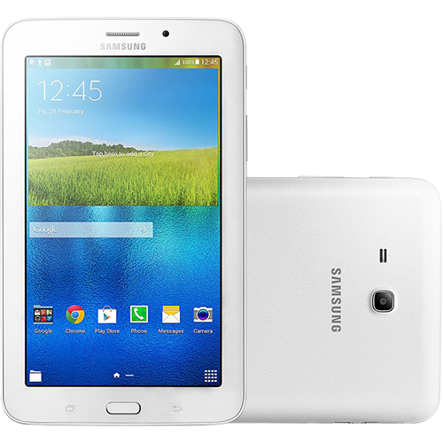 Tablet Samsung Galaxy Tab e T116 8GB Wi-Fi 3G Tela 7" Android 4.4 Processador Quad Core 1.3Ghz - Branco