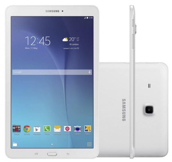 Tablet Samsung Galaxy Tab e T561M 3G - Tela 9.6, Android, Wi-Fi, 8GB, Quad-Core - Branco