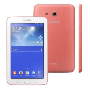 Tablet Samsung Galaxy Tab 3 Lite SM-T110N Rosa com Tela 7”, Wi-Fi, 8GB, Processador Dual Core de 1.2GHz, Câmera 2MP, AGPS, Bluetooth e Android 4.2
