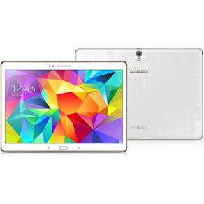 Tablet Samsung Galaxy Tab S Branco Tela 10 5 Super Amoled 4G 16GB Processador Octa Core Camera 8MP Wi Fi a GPS e Android 4 4